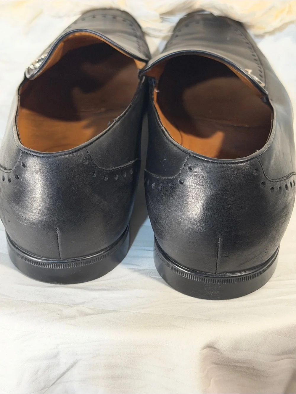 Gucci Men’s 12 Black Leather G Logo Square